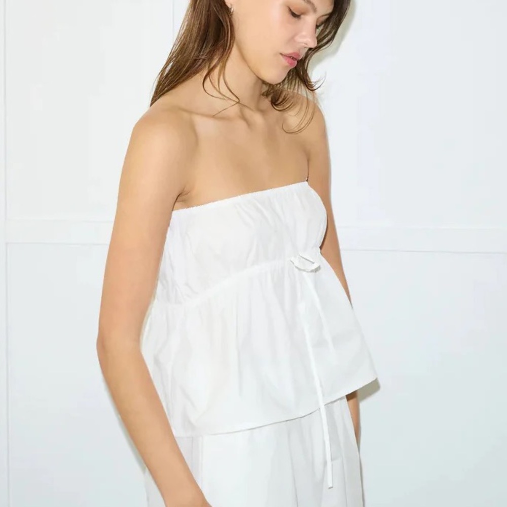 Deiji Studios cotton strapless top